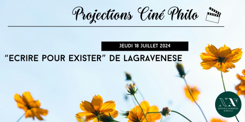 Ciné Philo ECRIRE POUR EXISTER