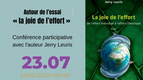 Autour de l’essai « la joie de l’effort » - Conférence participative avec l'auteur Jerry Leuris
